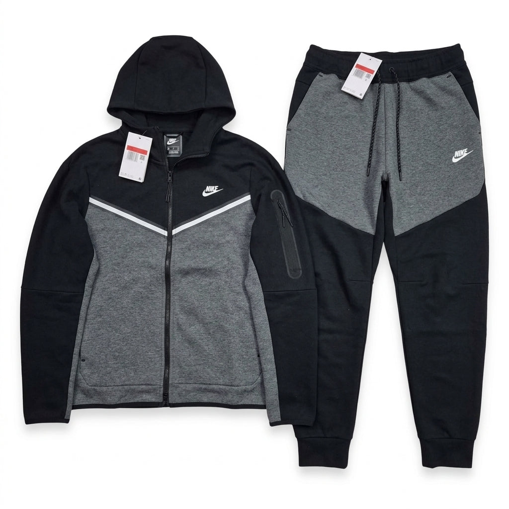 Nike Tech Fleece Negro Con Gris